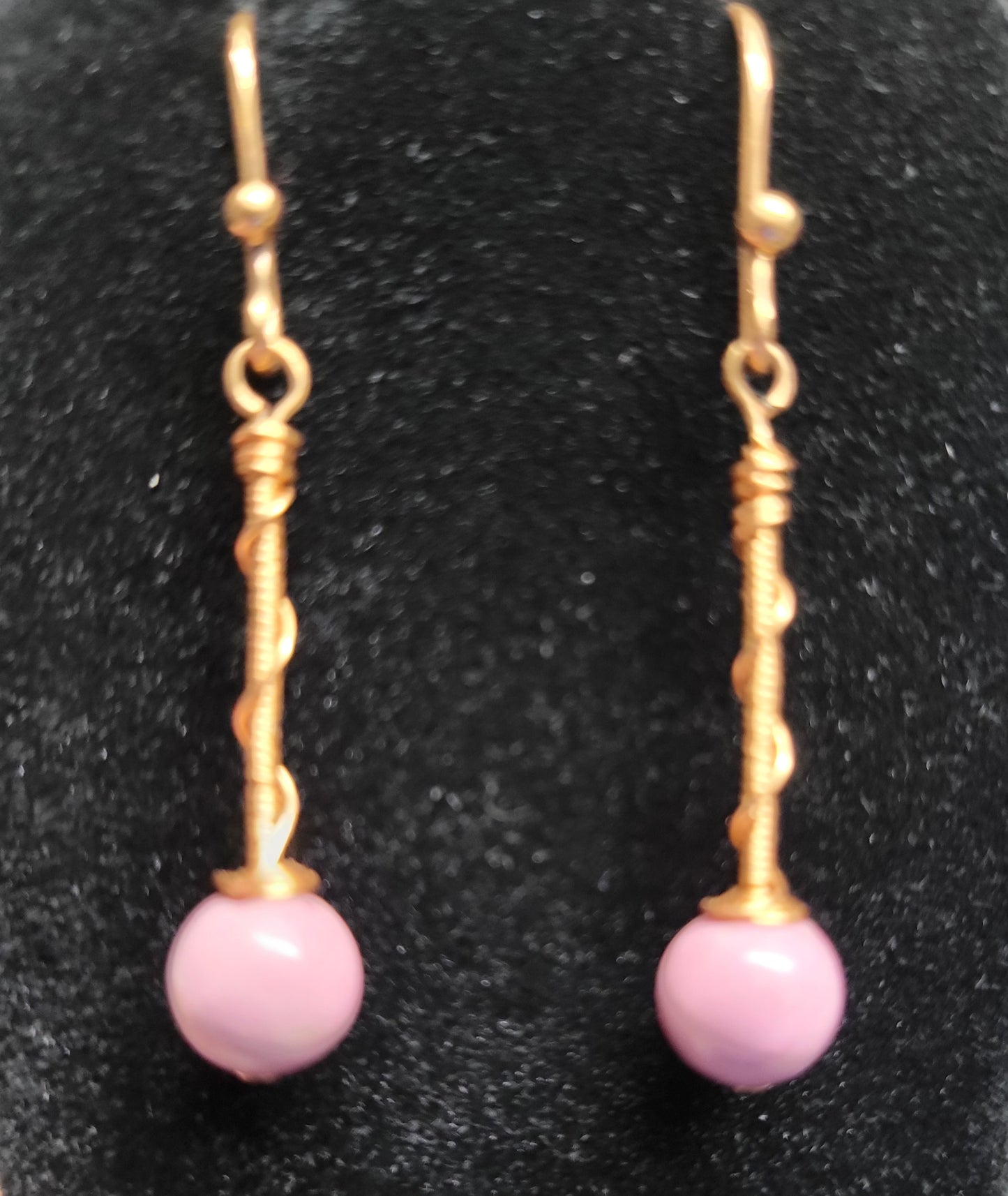 Pink Turquoise Stick Earrings