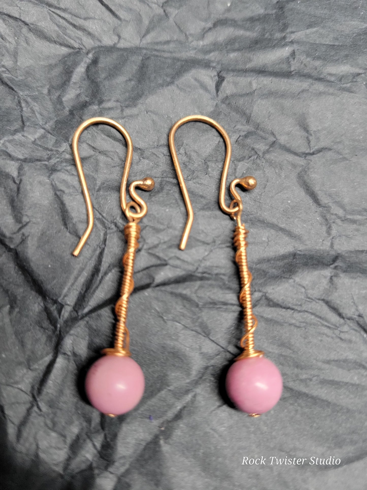 Pink Turquoise Stick Earrings