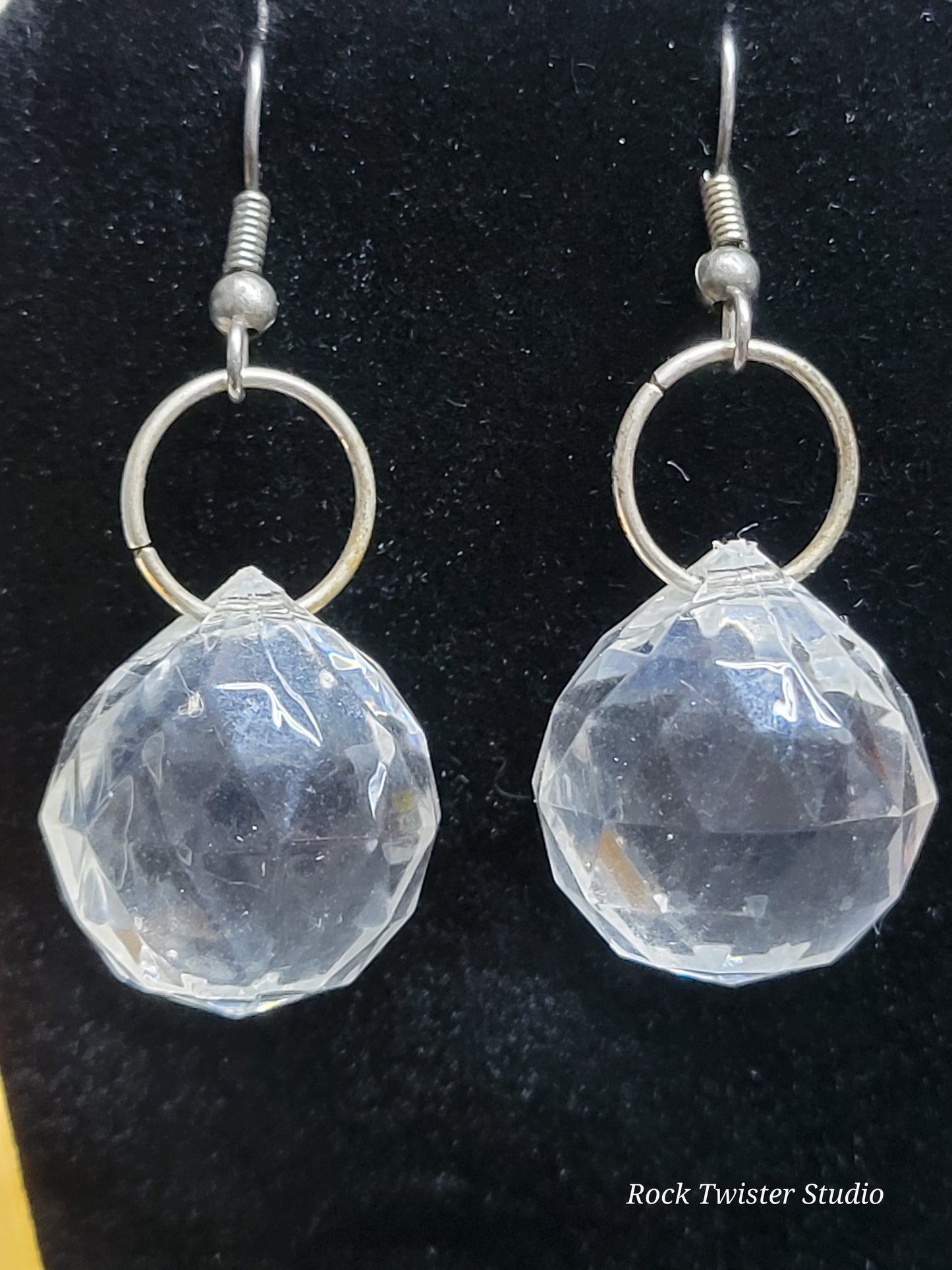 Clear Vintage Crystal Earrings