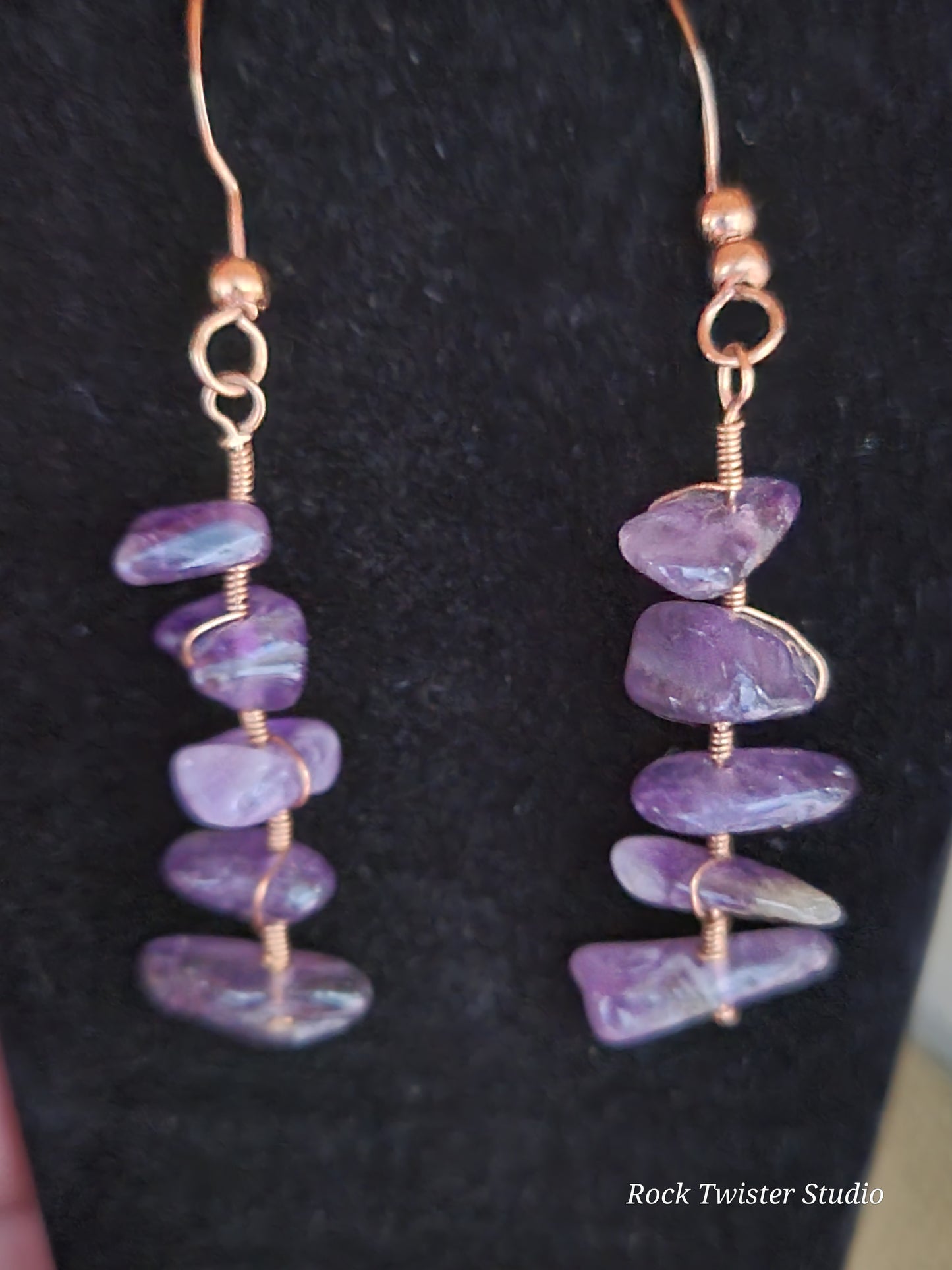 Amethyst Wire Wrapped Earrings