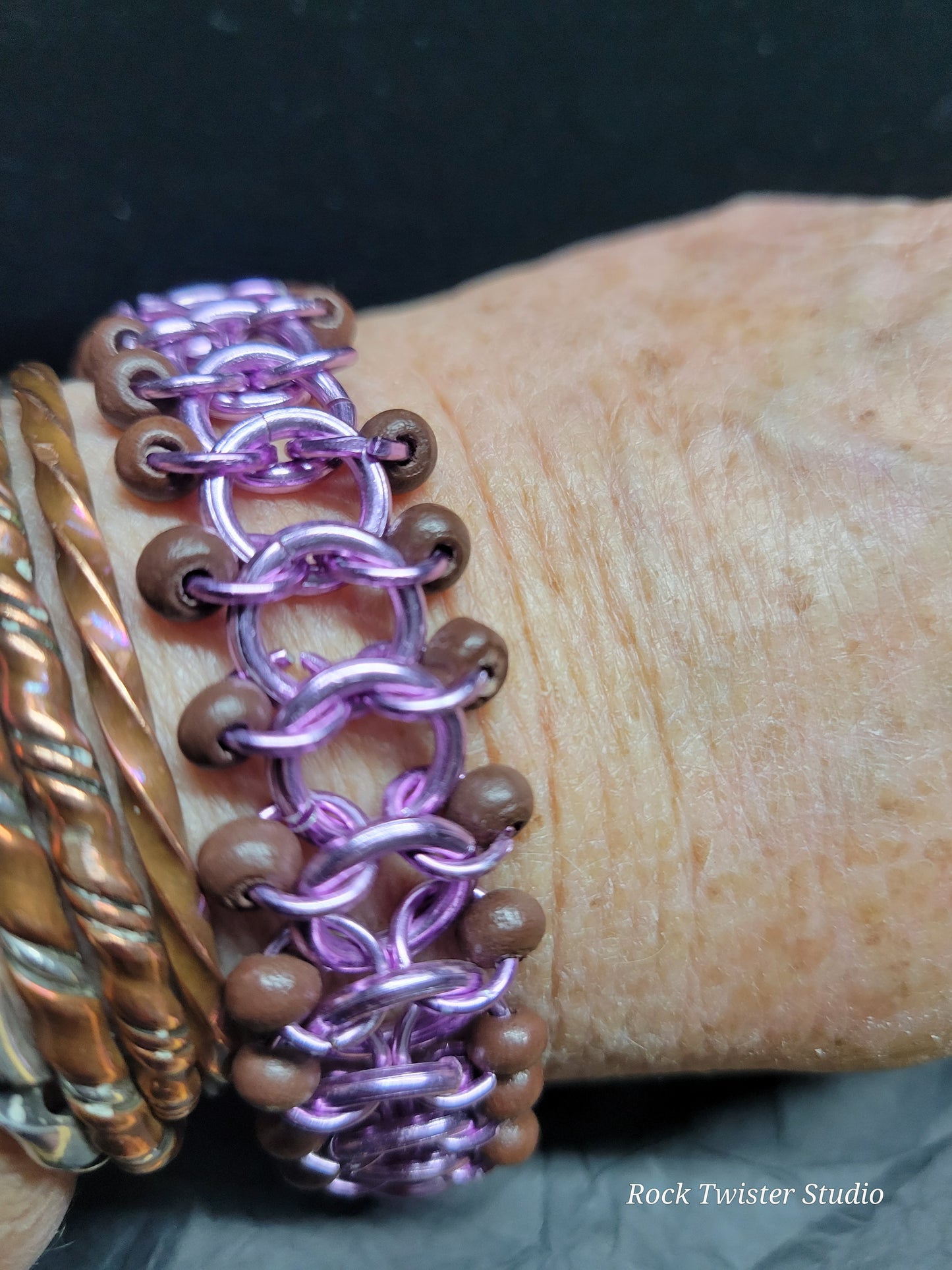 Purple Chain Maile Bracelet