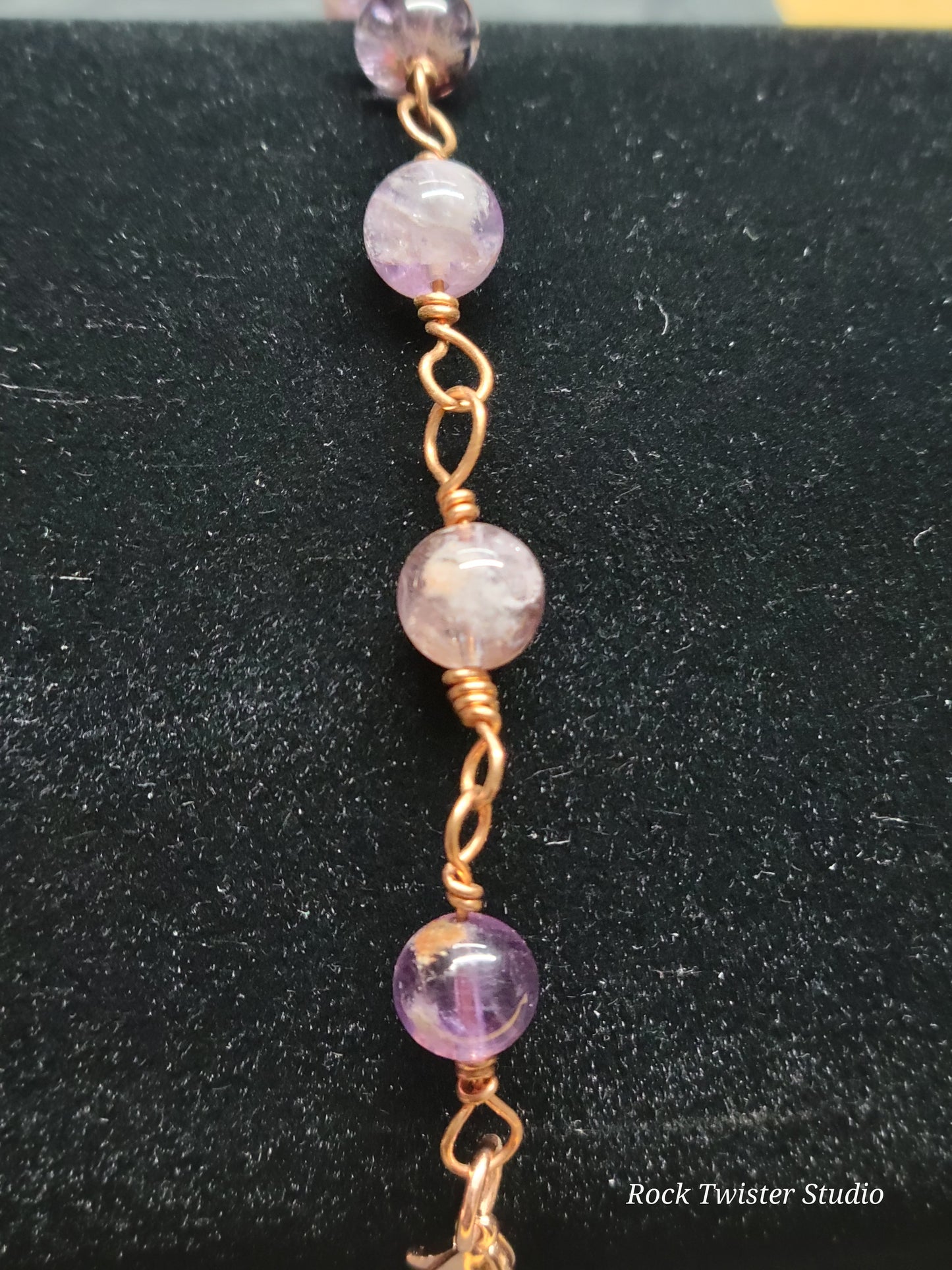 Amethyst and Copper Bracelet