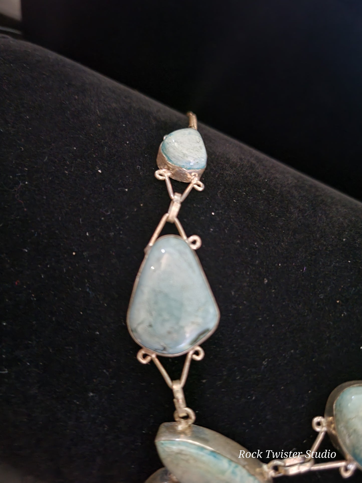Sterling Silver Blue Turquoise Necklace