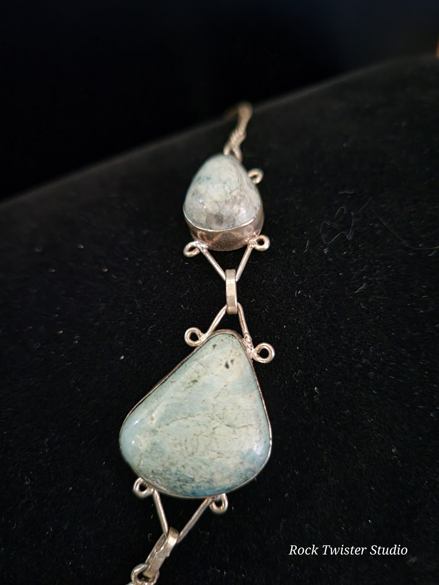 Sterling Silver Blue Turquoise Necklace