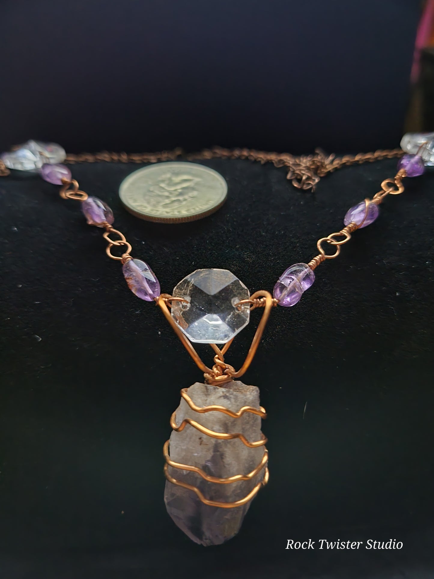 Dragon tooth Amethyst Necklace