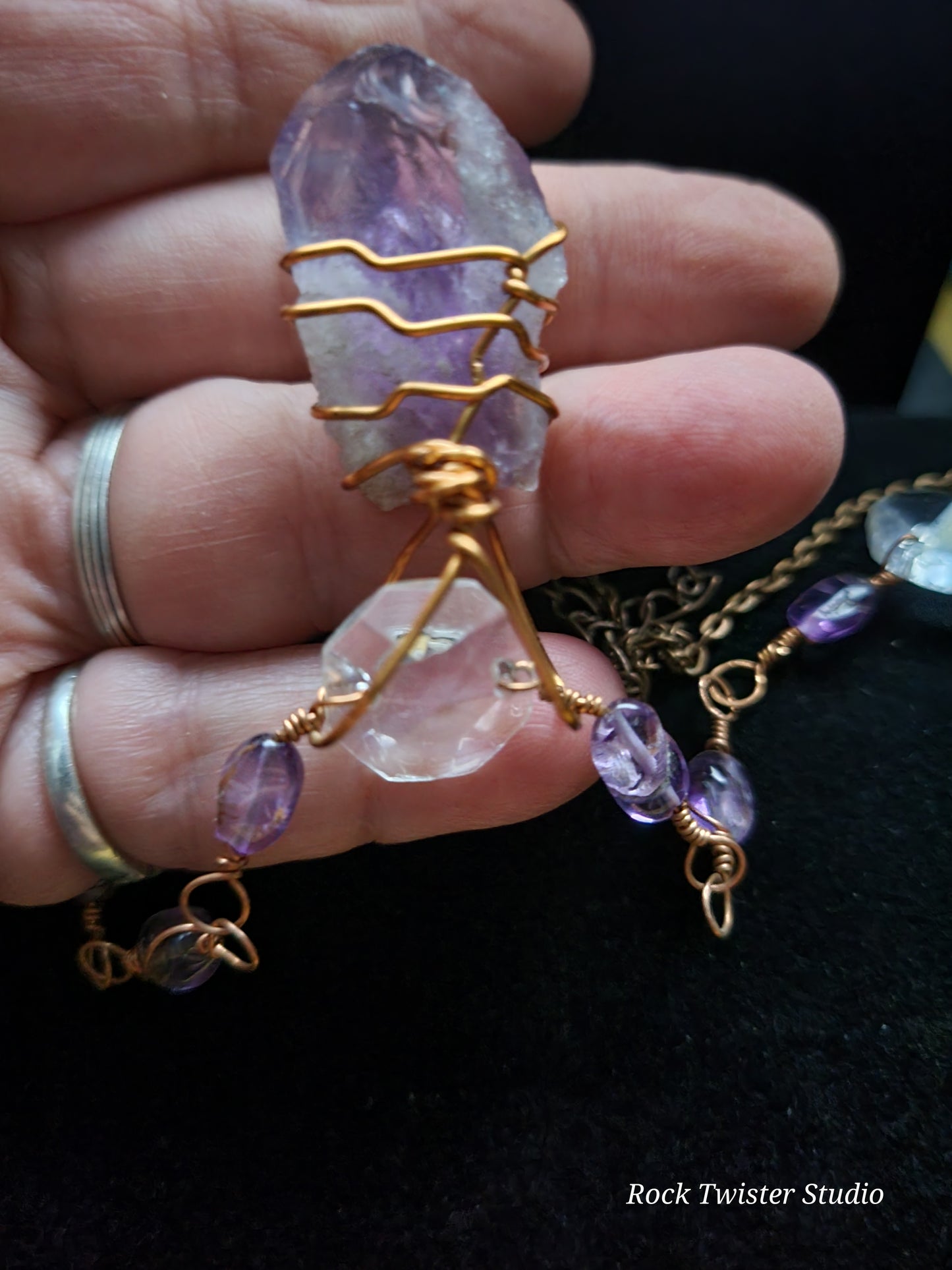 Dragon tooth Amethyst Necklace