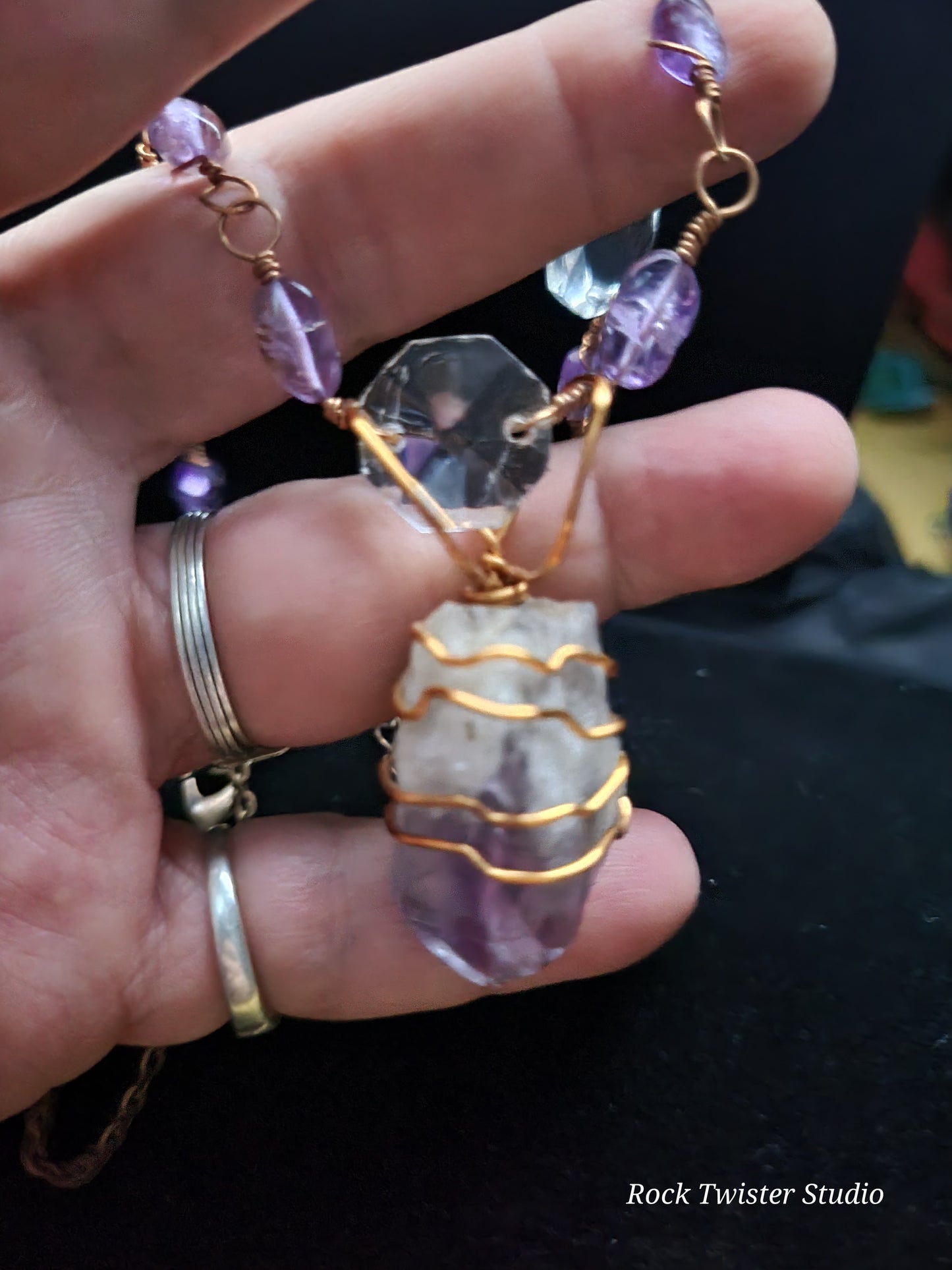 Dragon tooth Amethyst Necklace