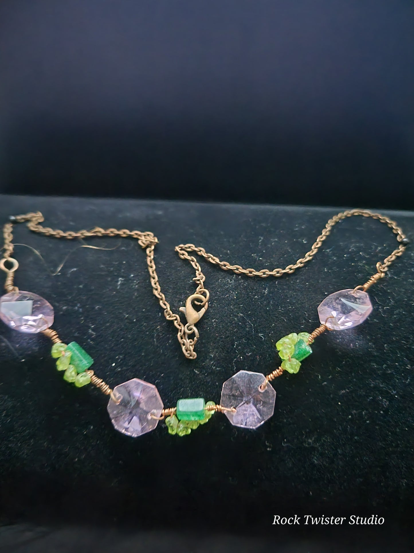Vintage pink crystals