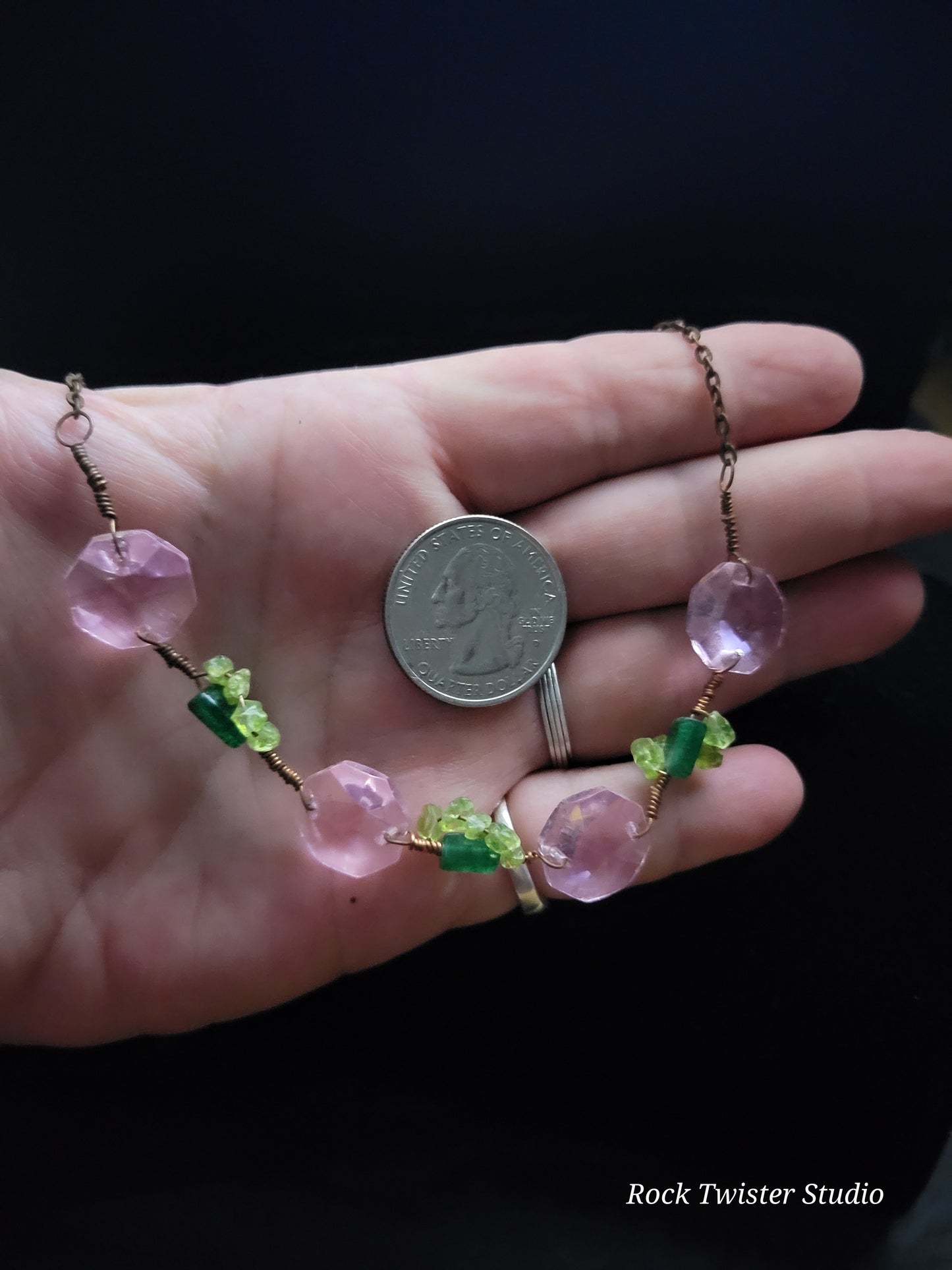 Vintage pink crystals