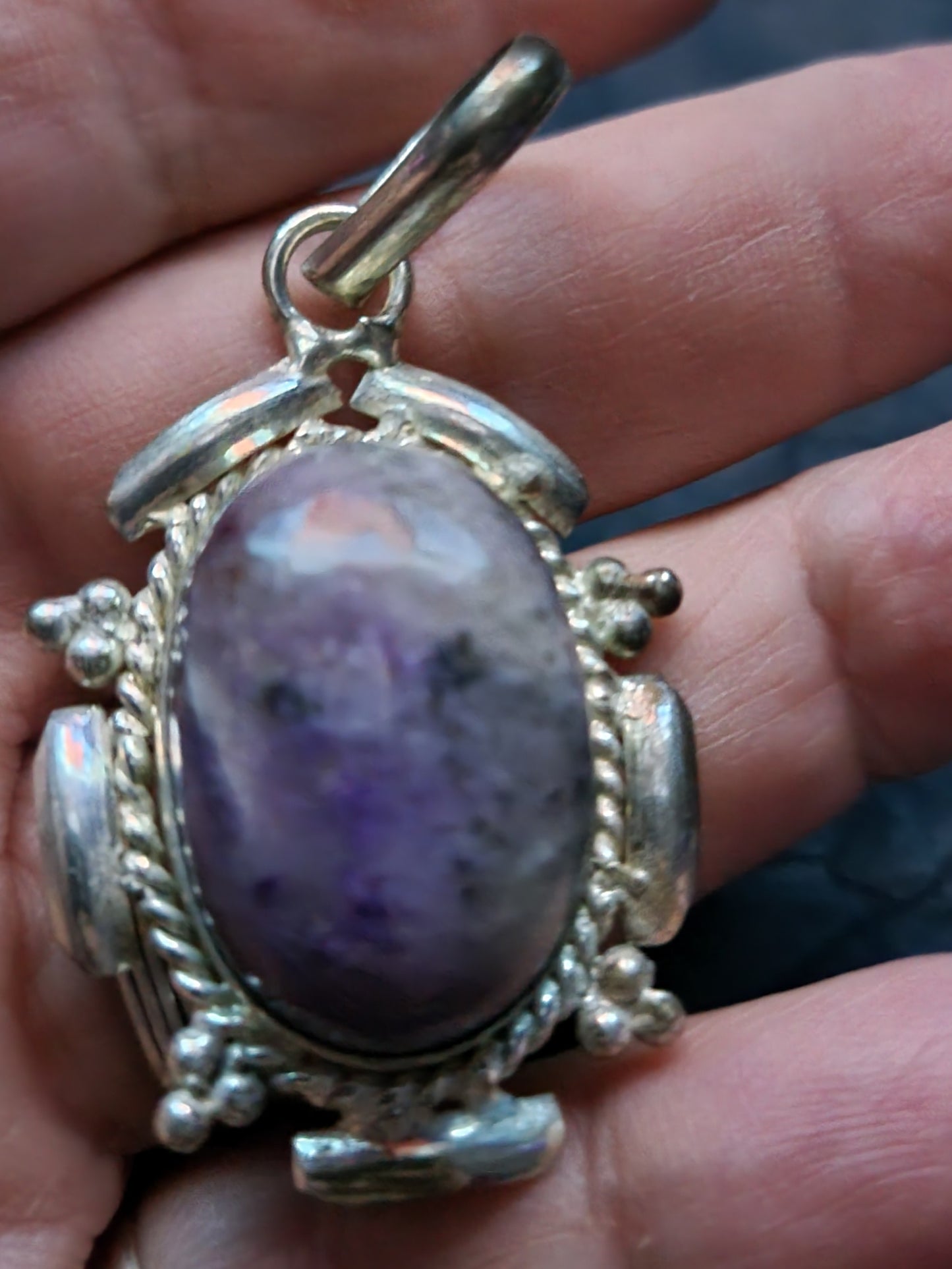 Charorite Puff pendant