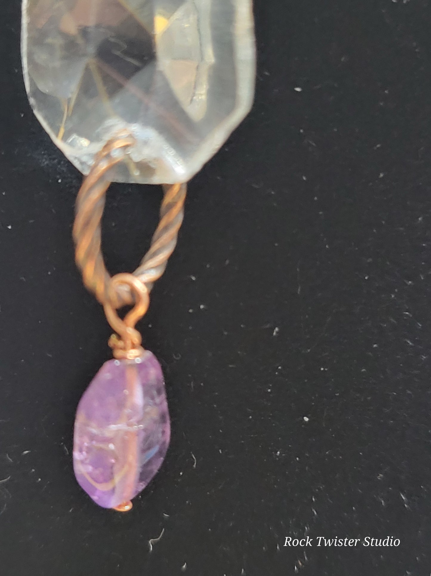 Antique Crystal Amethyst Earrings