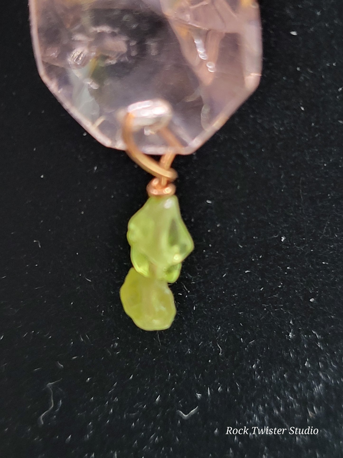 Pink Vintage Crystal Earrings