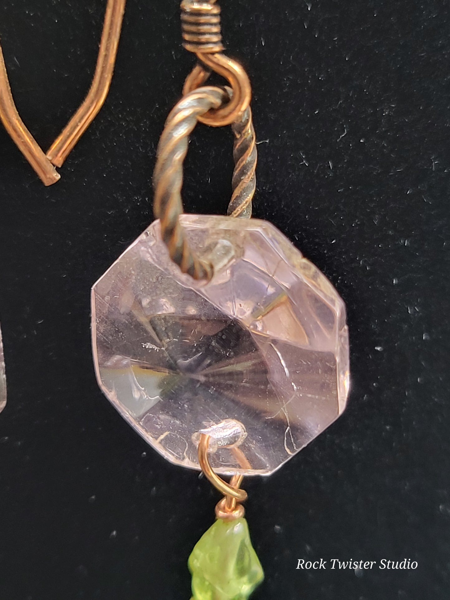Pink Vintage Crystal Earrings