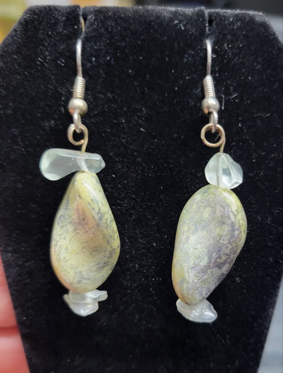 Yellow turquoise earrings