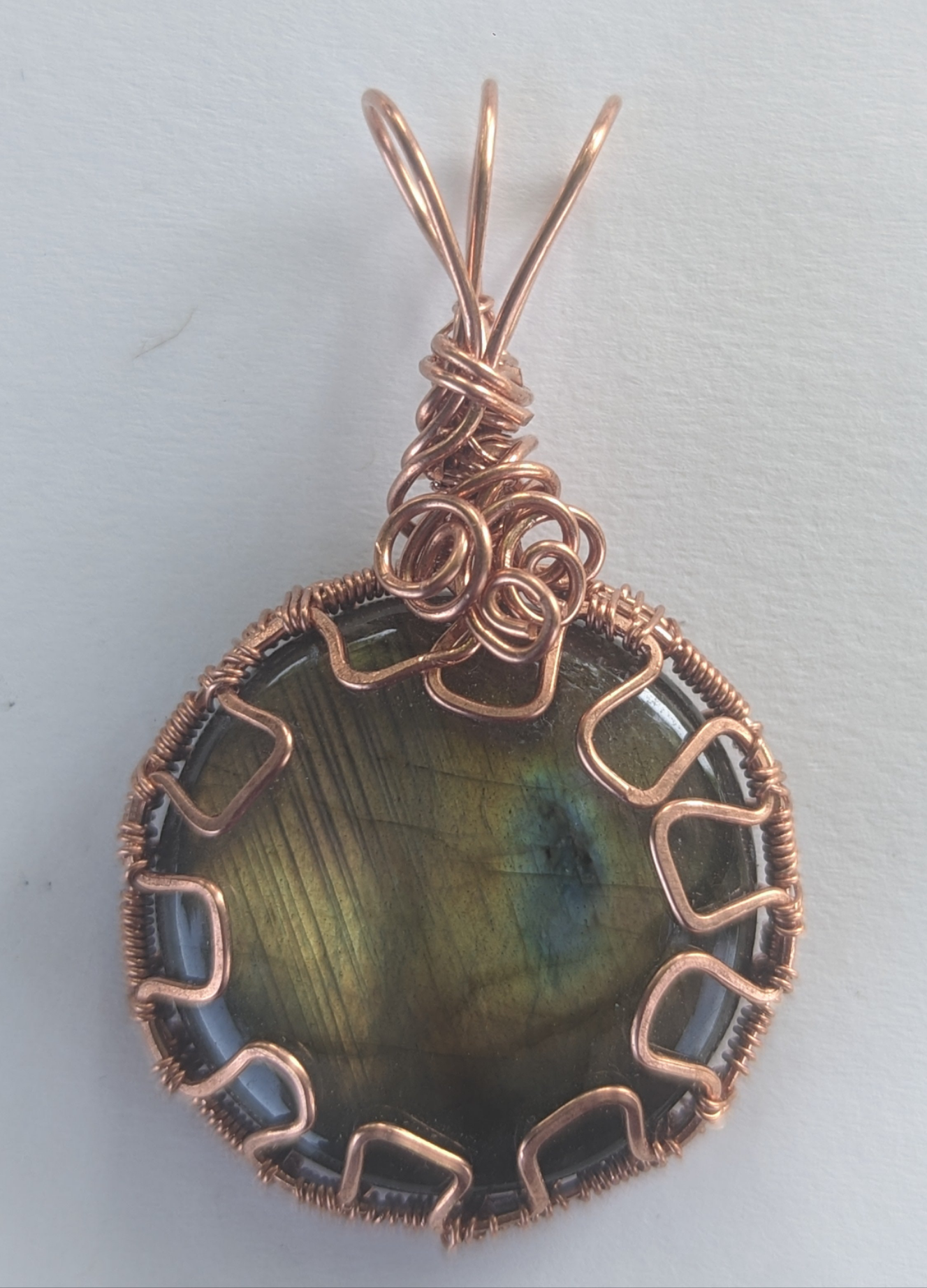 Round Labradorite Pendant