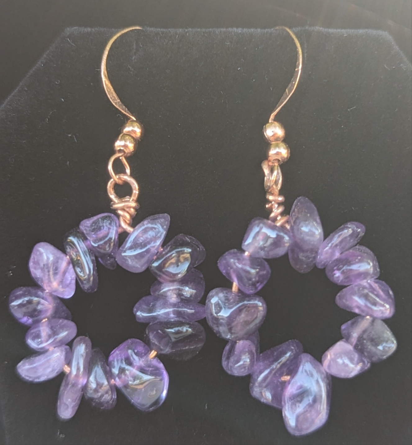 Amethyst Hoop Earrings