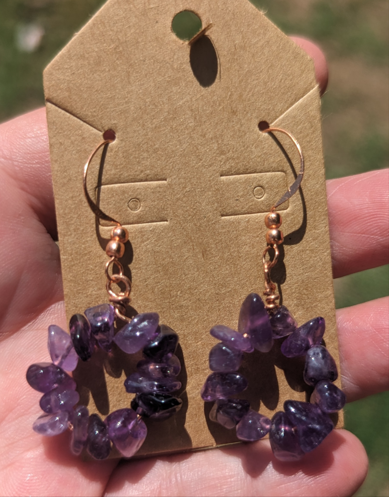 Amethyst Hoop Earrings