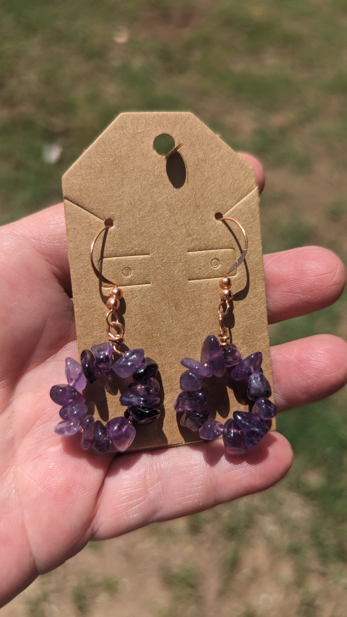 Amethyst Hoop Earrings
