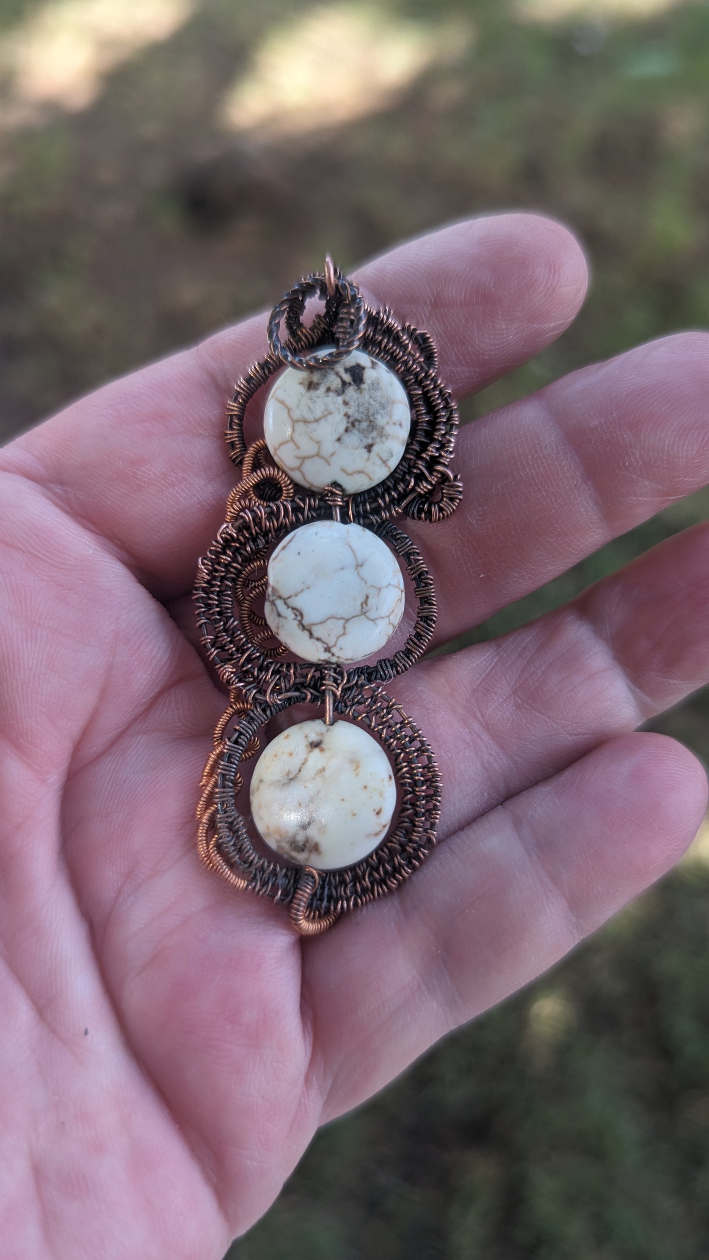 Wild Horse Stone Wire Pendant