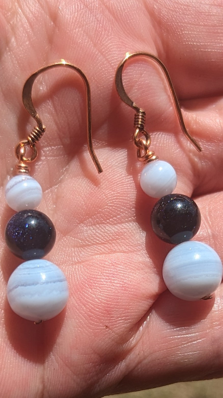 Blue Lace Agate Earrings