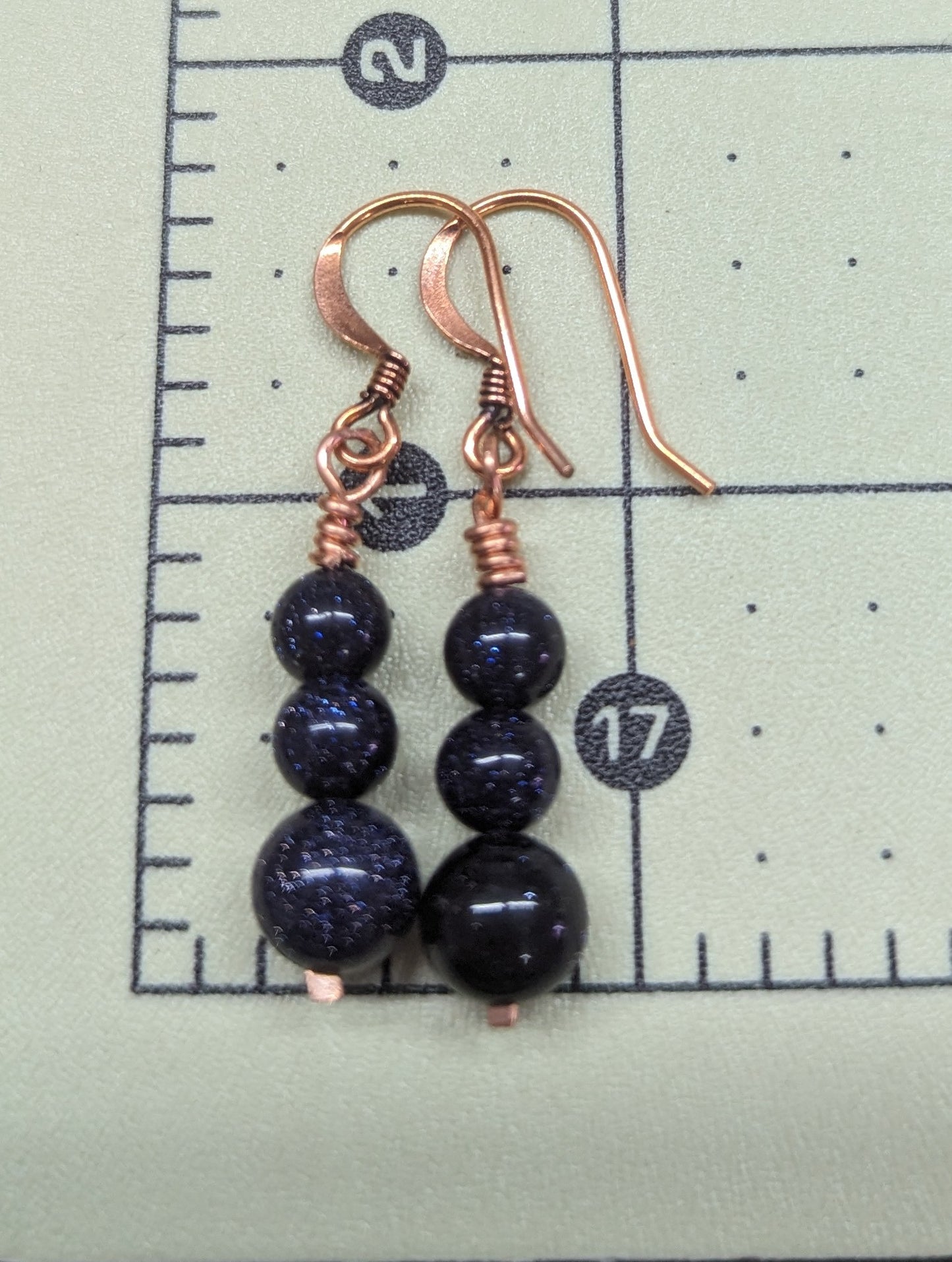 Blue Galaxy Stone Earrings