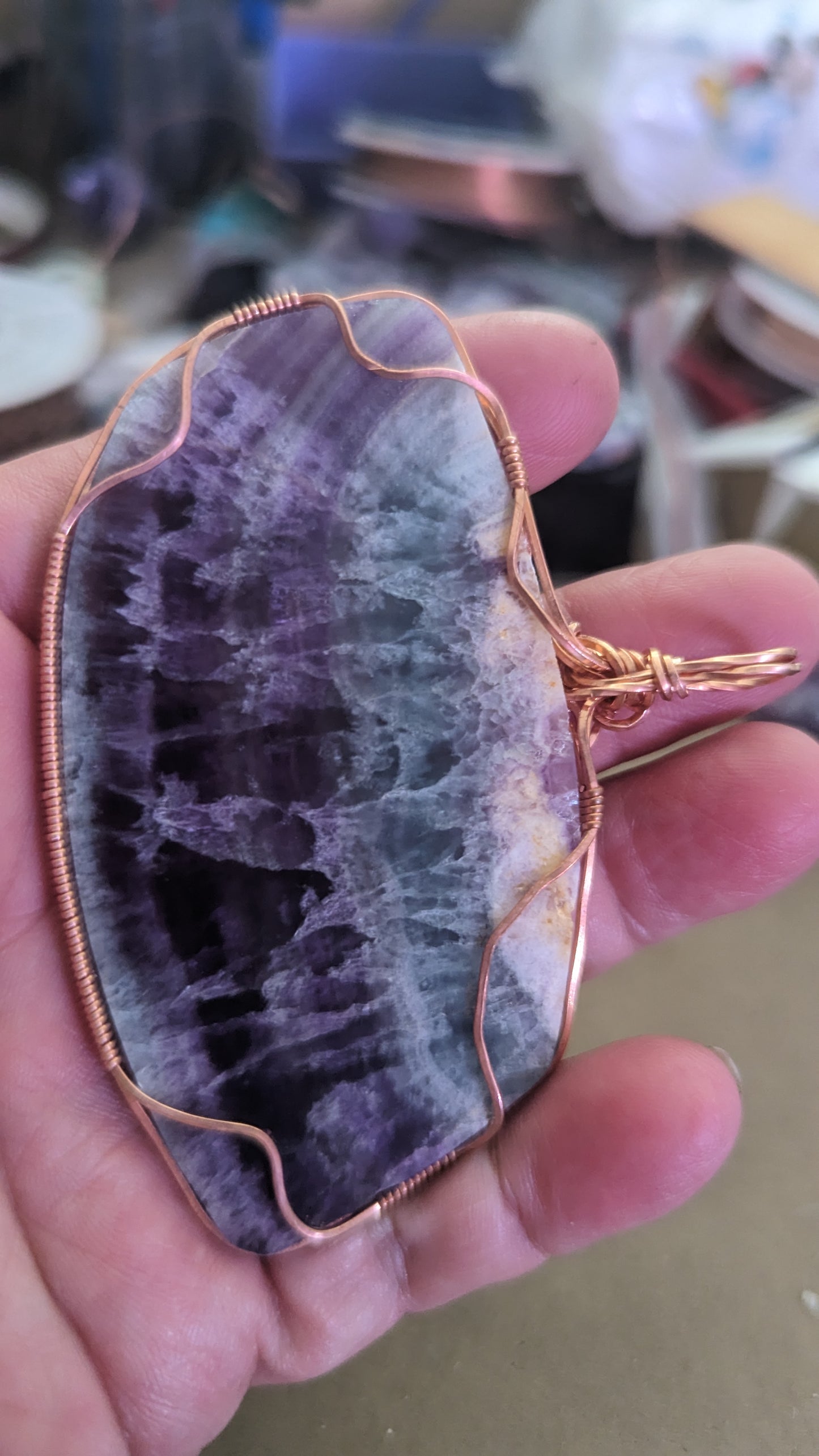 Opalized Flourite Pendant