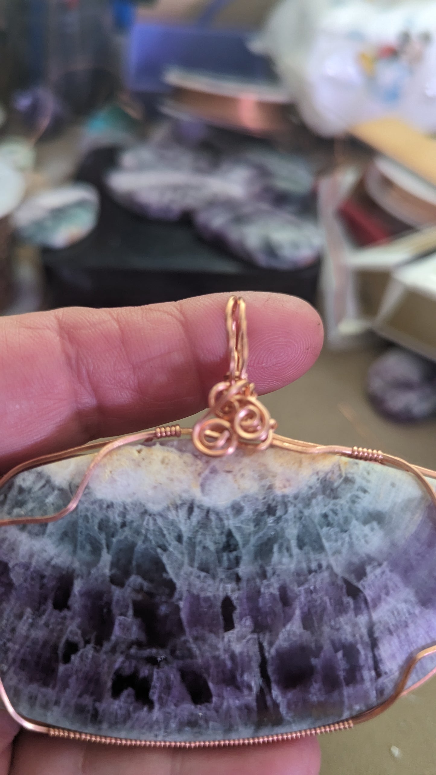 Opalized Flourite Pendant