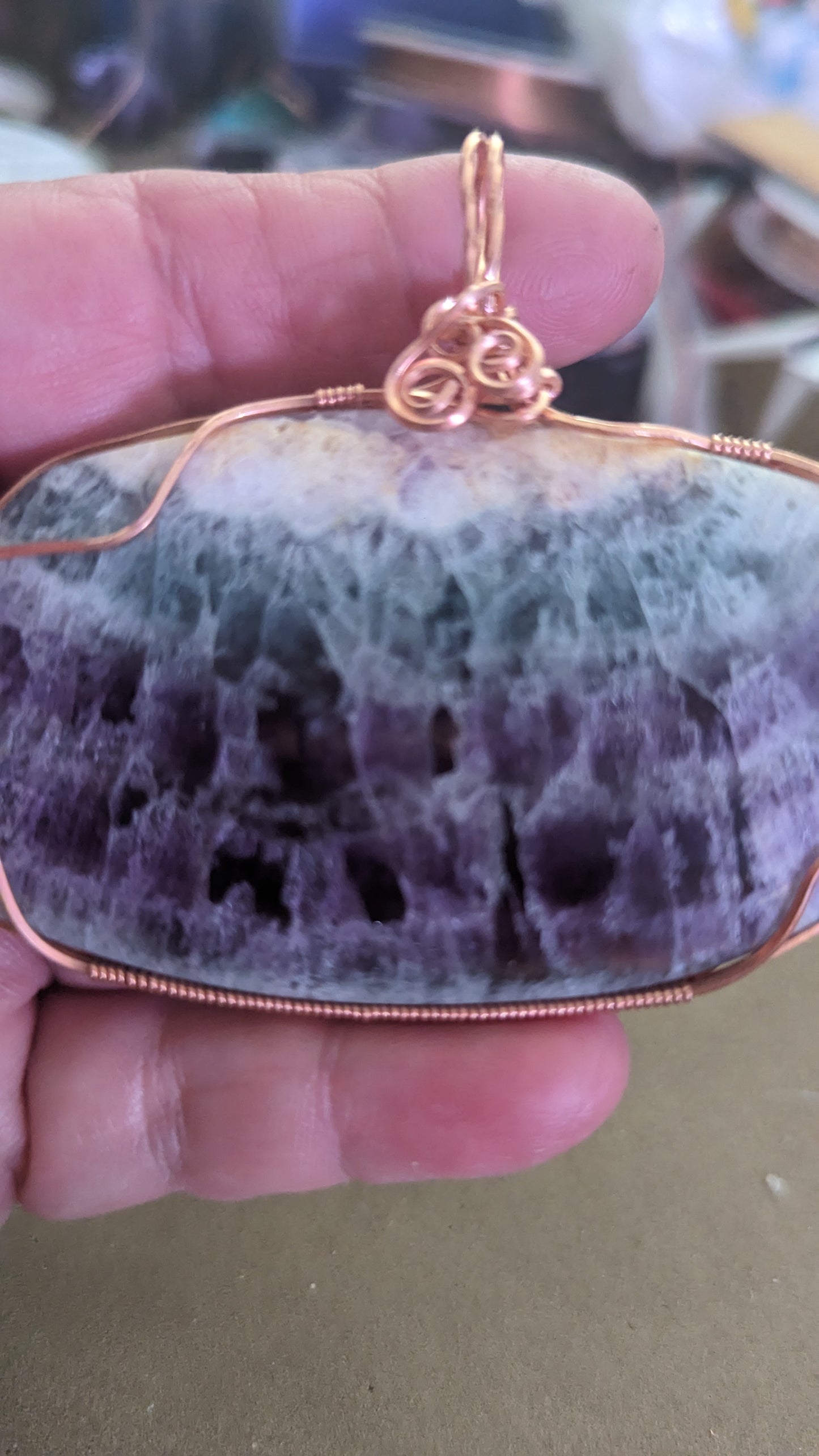 Opalized Flourite Pendant