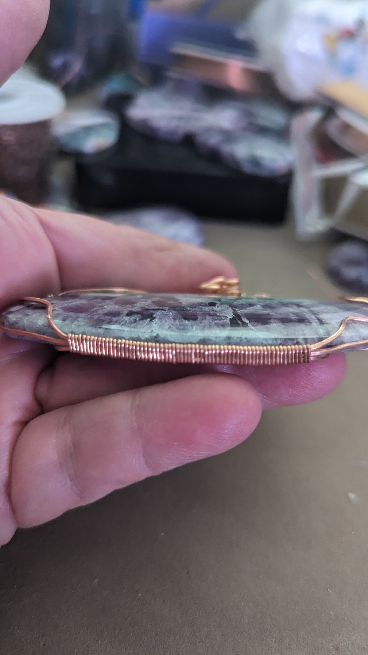 Opalized Flourite Pendant