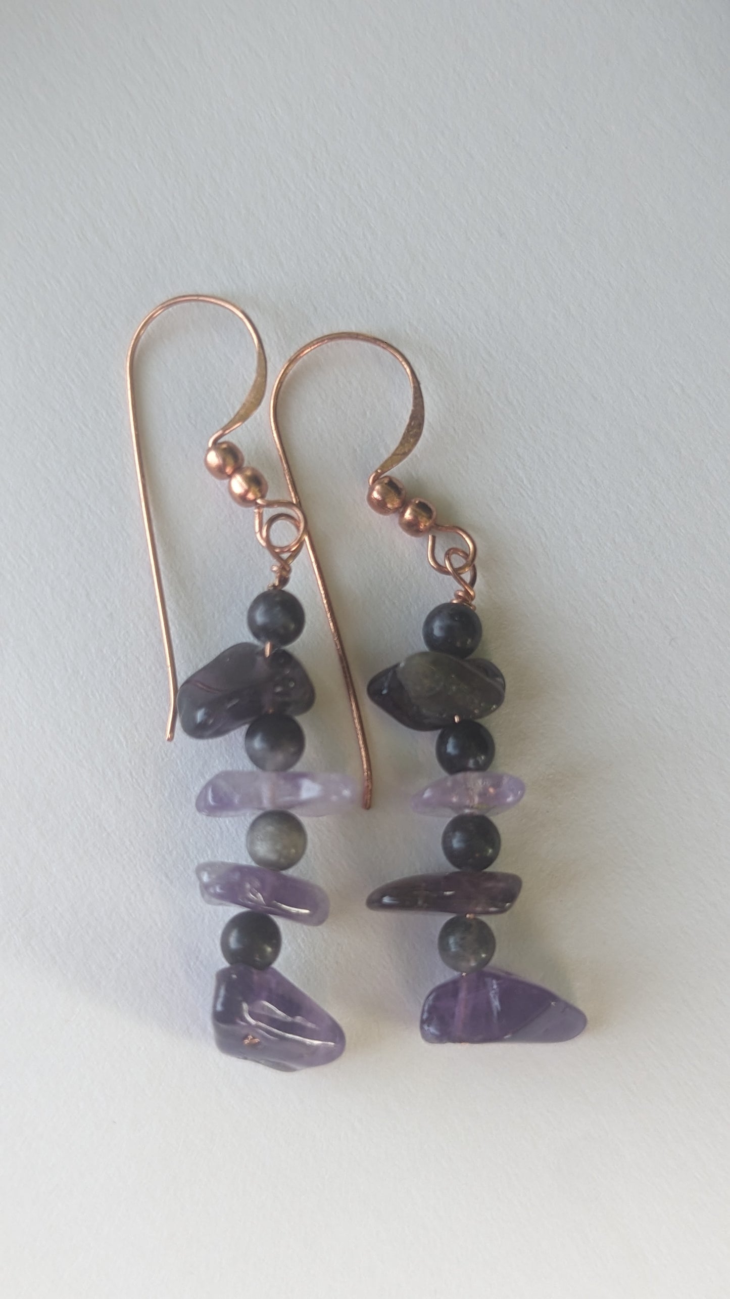 Amethyst and Jasper Earrings
