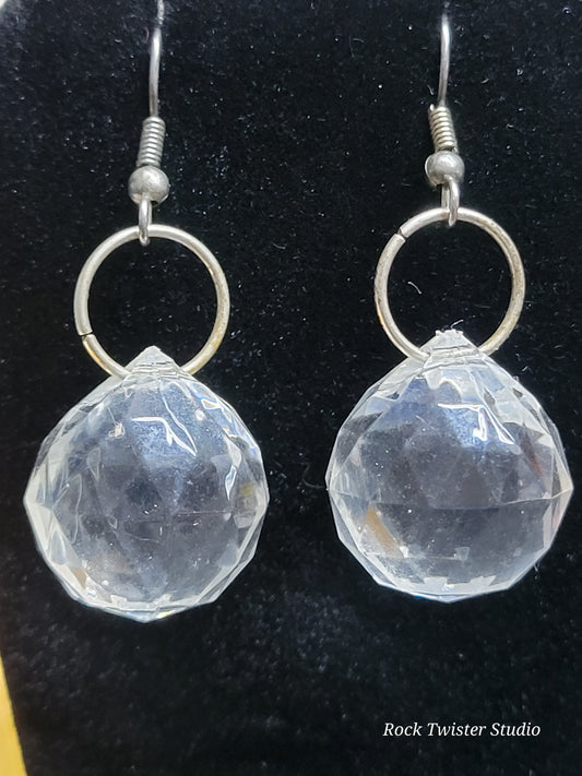 Clear Vintage Crystal Earrings