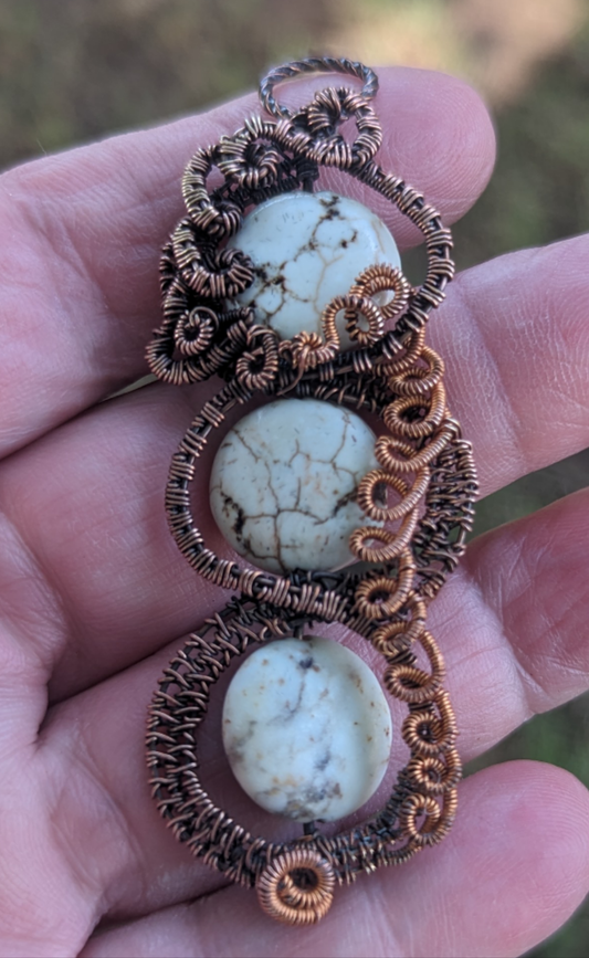 Wild Horse Stone Wire Pendant